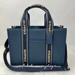 Coach Smith Tote Bag Crossbody In Leather/Silver/Denim Multi CBM10 NWT